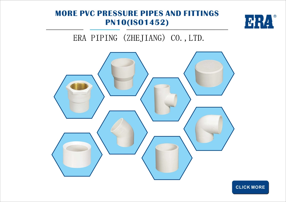 Era UPVC Dvgw Certificate Pn10 DIN Standard Fitting 90d Copper Thread Elbow