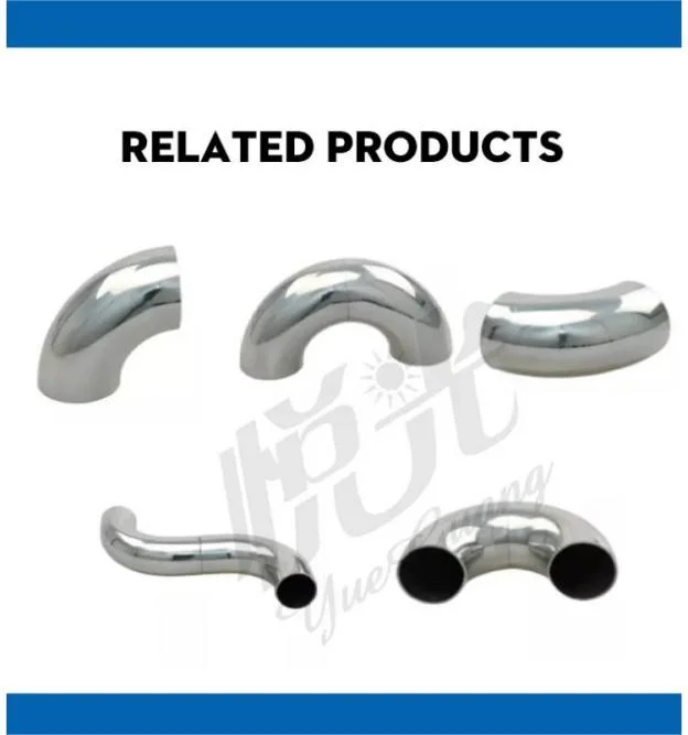 SS304/316 Stainless Steel Handrail 45/90 Degree Butt Welding Industrial Elbows