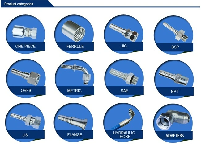 Hydraulic Hose Pipe Fittings SAE 6000 Psi Steel Clamps Flange