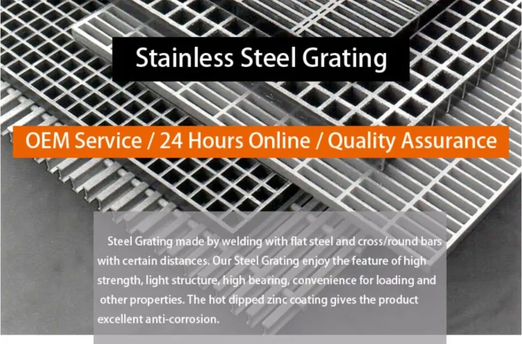 Open Grate Steel Flooring S275 Grade Platform Steel Grating