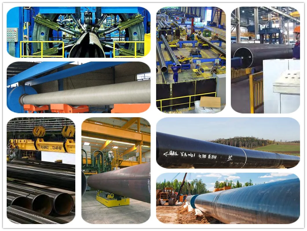 Large Diameter Spiral Welded Steel Pipe Hot Rolling/Cold Rolling LSAW Pipe with 3lpe/Fbe Coating