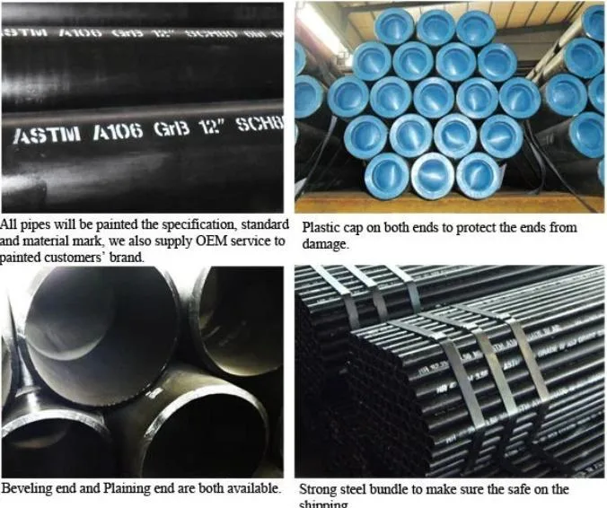 ASTM A106 A53 DIN 17175 St45 St52 Carbon Seamless Steel Pipe/Tube