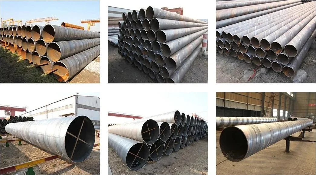 ASTM A252 Q235 Ss400 S235jr ERW Round Carbon Steel ERW Spiral Welded Pipe Carbon Welded Seamless Spiral Steel Pipe for Oil