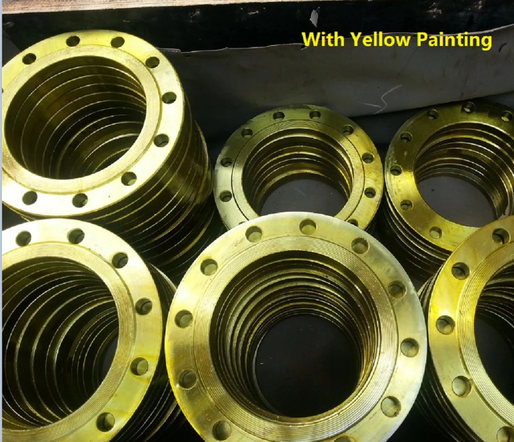 Gold Yellow Standard Casting ANSI 150lbs Cast Carbon Steel Slip on Flange for Pipeline