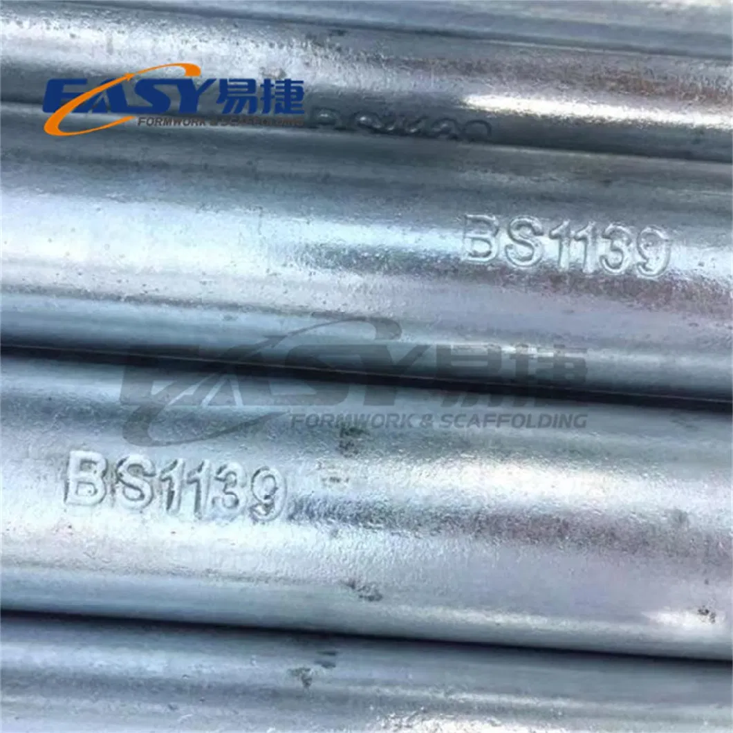 Easy Scaffolding BS1387 BS1139 48.6mm Galvanized Steel Gi Pipe Scaffolding Tube