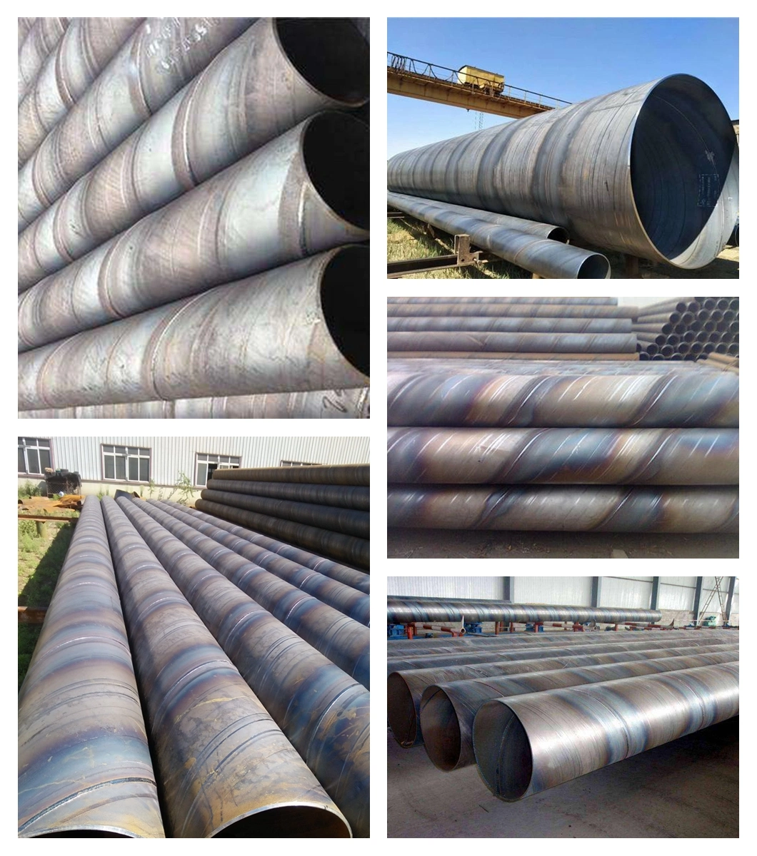 Factory Direct Sale SSAW Carbon Welded Large Diameter API 5lx52 Psl-1 12m ASTM A252 A36 Spiral Submerged Arc-Welding Pipe for Oil Pipeline Construction