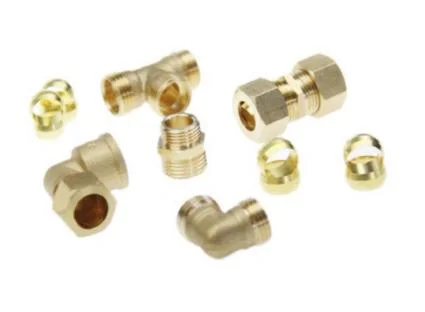 Brass Equal Tee with Brass Ring Comression Fitting Pex-Ai-Pex Piping