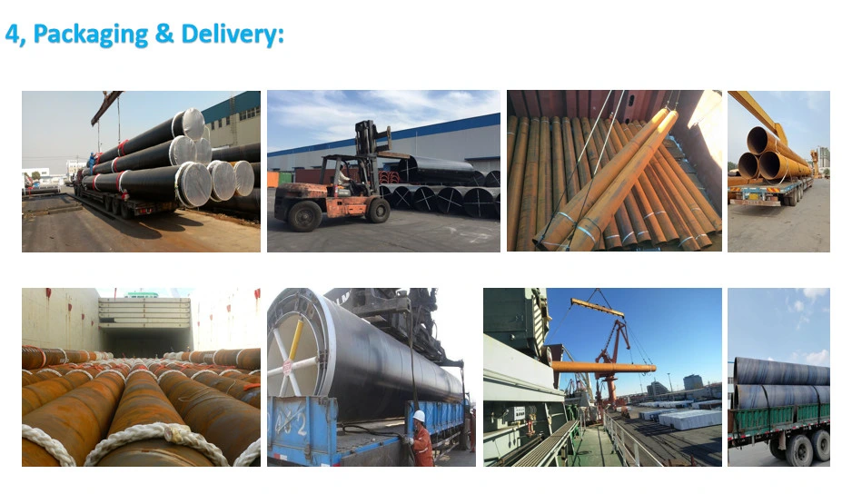 Big Diameter SSAW LSAW Steel Pipe for Marine Pipe Pile Offshore Structure Works