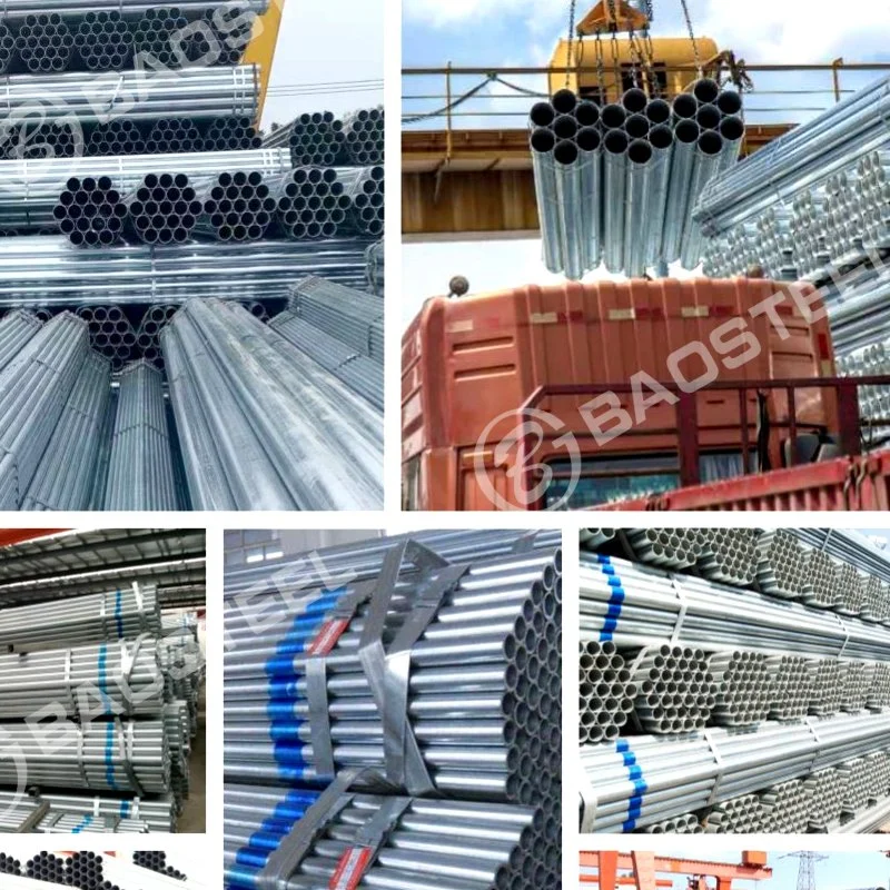 Hot Rolled/Cold Rolled BS1387 GB/T Dipped Stainless Steel Galvanized Round Steel Tube