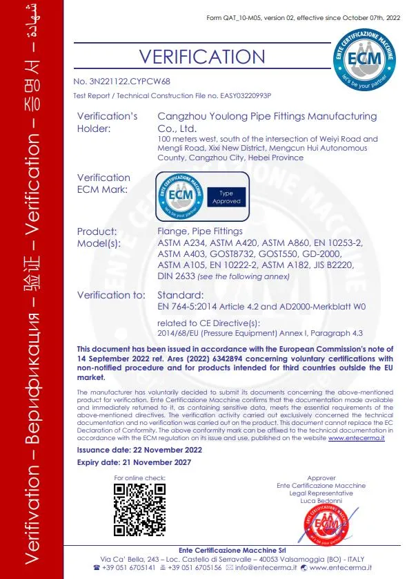 Stainless Steel Pipe Fittings: Welded Concentric Reducer (AS-No. NM0481102)