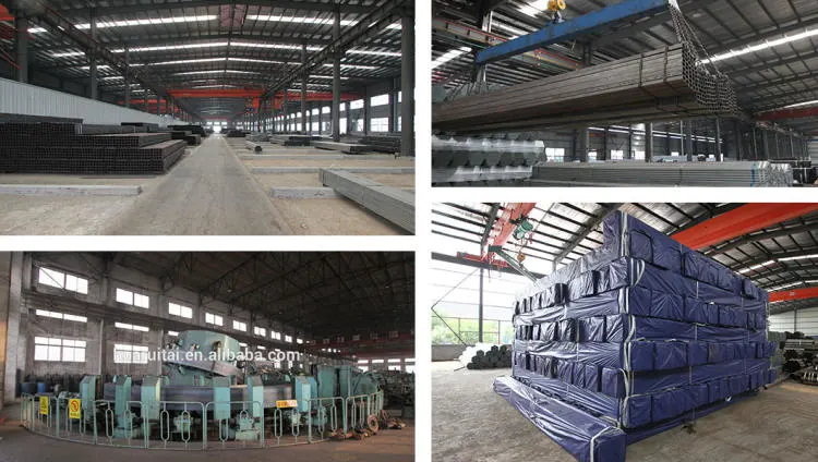 Hot Dipped Galvanized Steel Square / Rectangular Pipe Hollow Section Black Steel Welded Tube