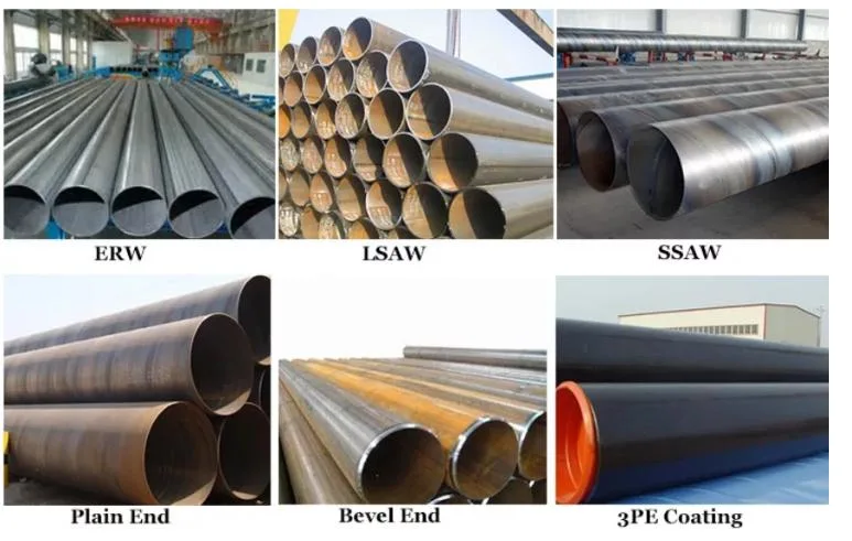 Adequate Stock for Fluid Pipe SSAW/LSAW Carbon Steel Pipe Low Pressure Fluid Welded Spiral Steel Pipe Ms Alloy Sawl Seam Helical Steel Tube for Water Well Pipe