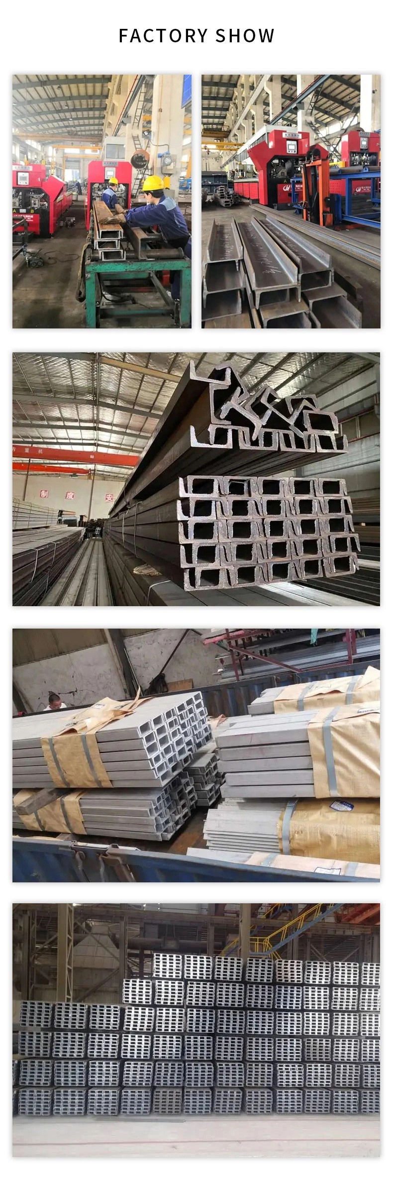 Tianjin Factory Direct Sale S235jr/S235/S355jr/S355 Mild Steel U Channel Steel