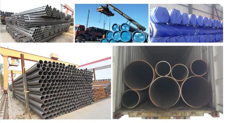 ASTM A53 Gr. B ERW Schedule 40 Black Carbon Steel Pipe Used for Oil and Gas Pipeline