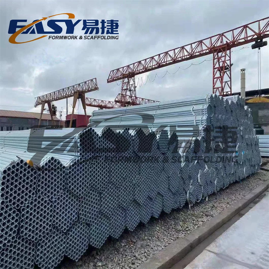 Easy Scaffolding BS1387 BS1139 48.6mm Galvanized Steel Gi Pipe Scaffolding Tube