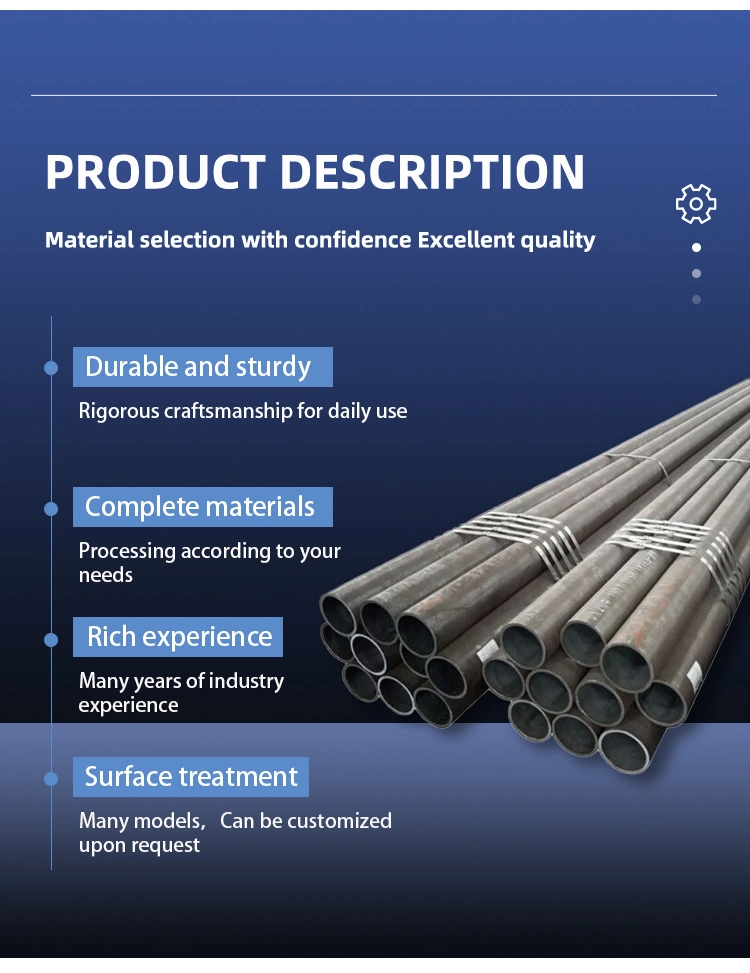 ASTM A106/A53/A192 Gr. B A106b ERW/SSAW/LSAW Mild Hot/Cold Rolled Carbon Seamless Pipe