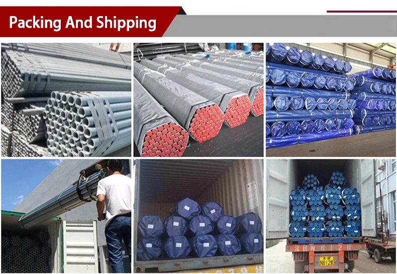 ERW Straight Seam Galvanized Steel Pipe DIN 508 Sch 80 Large Size Round Pipe Zinc Coated Steel Pipe for Construction