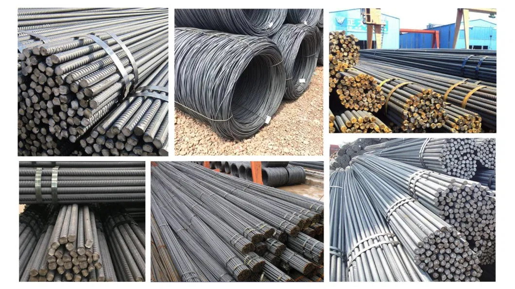 ASTM A615 Grade 60 Ss400 S355 HRB335 HRB400 HRB500 Hot Rolled Steel Rebar Iron Deformed Steel Bar Rod for Building Construction