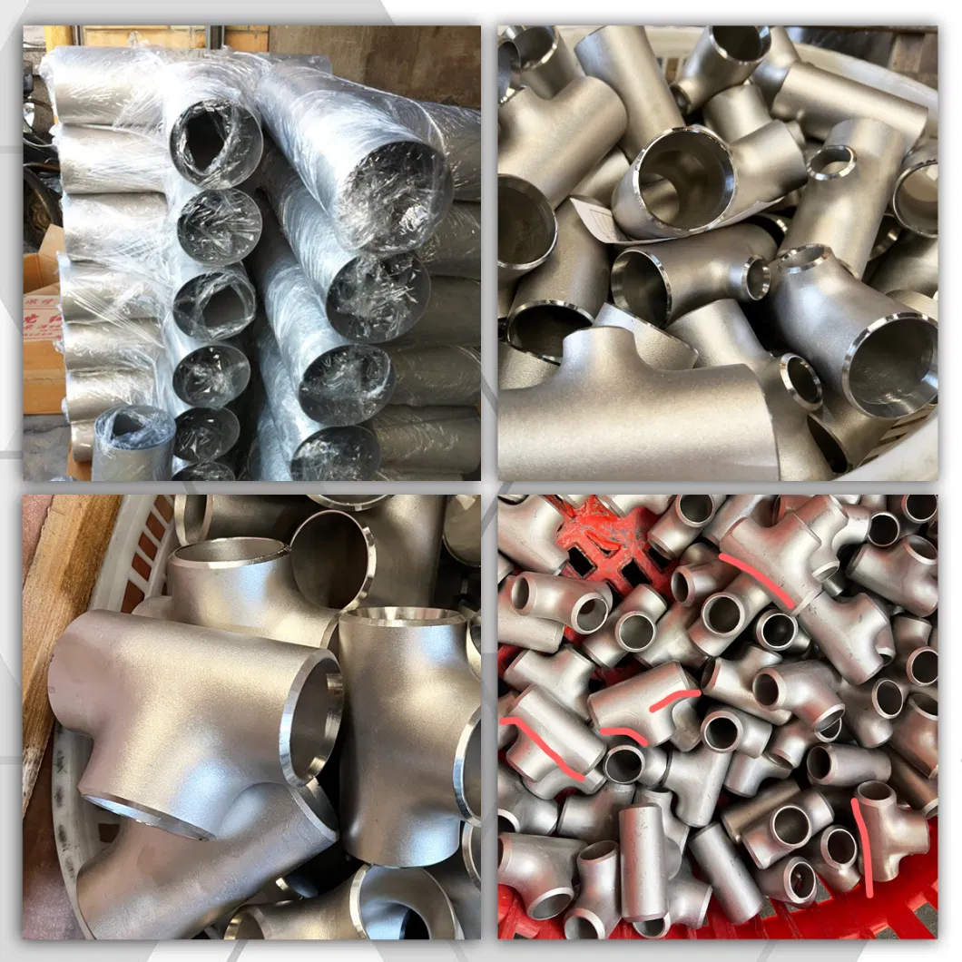 Stainless Steel Reducing Short Tee Long Tee Seamless Pipe Fitting Tee Sand Blasting