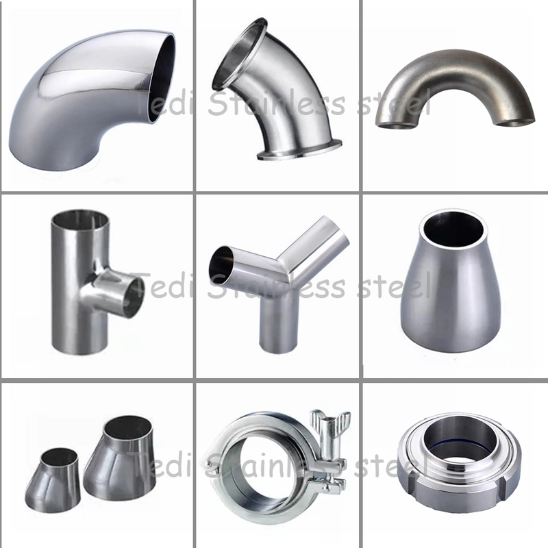 304 Stainless Steel Sanitary Grade Welding 45/60/90d Degree Lr Elbow