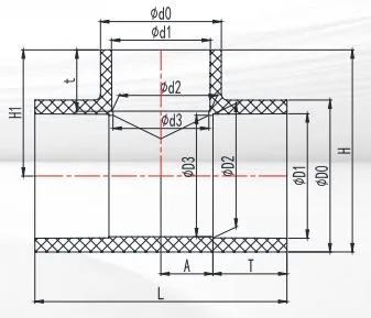 1-1/2*1-1/4 2*1-1/4 2*1-1/2 Sch80 PVC Reducer Tee