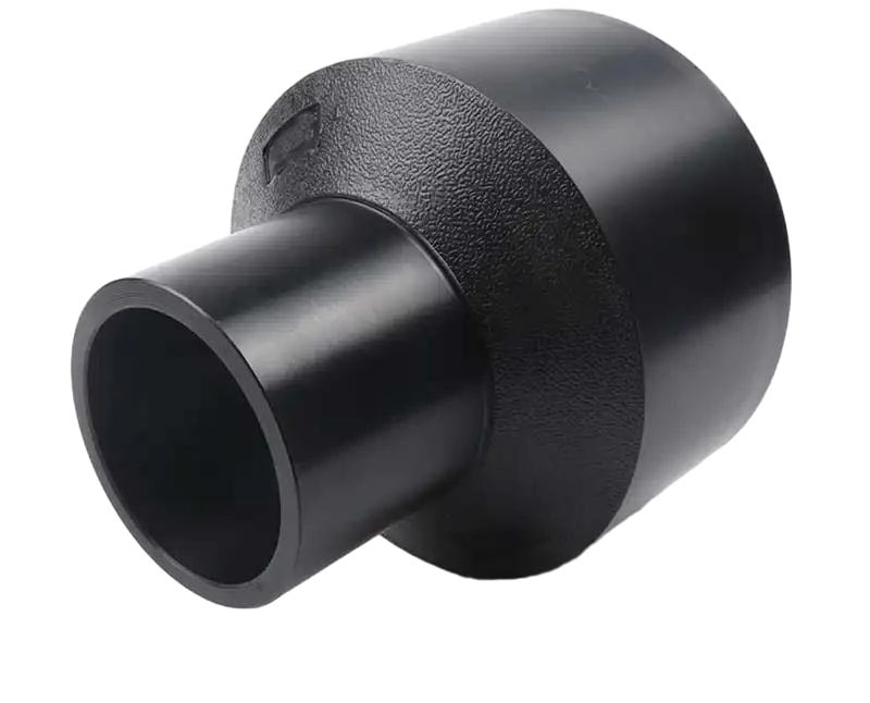 Long Life Black Concentric Reducer for HDPE Pipe Fittings with Customizable Length and Thickness