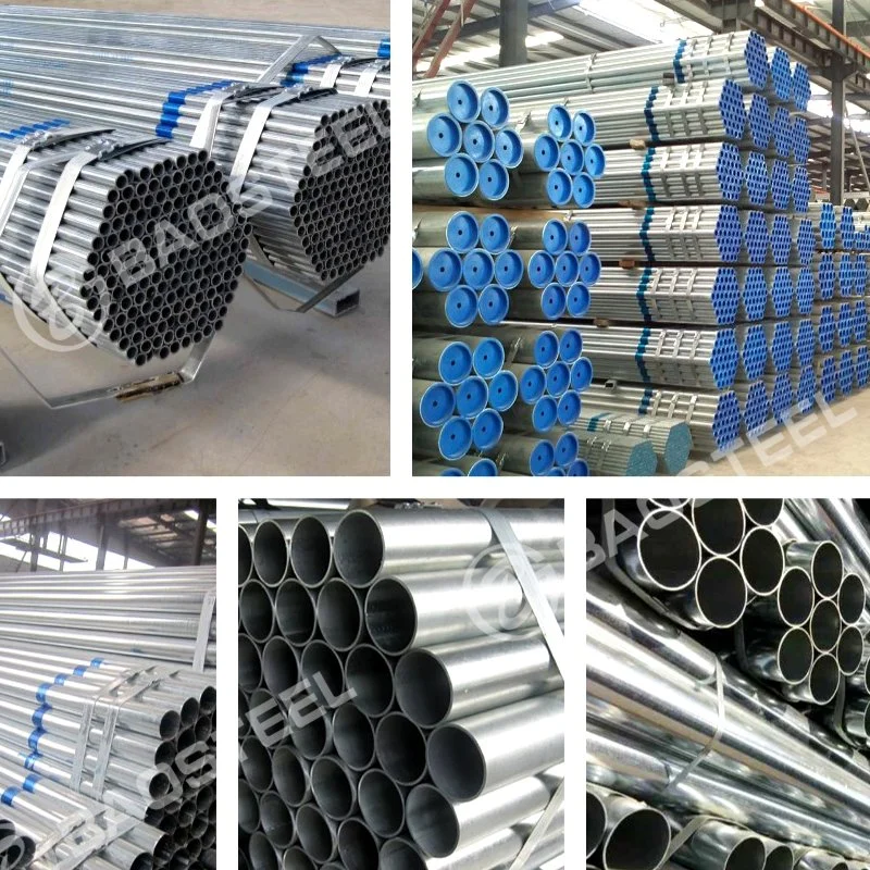 Hot Rolled/Cold Rolled BS1387 GB/T Dipped Stainless Steel Galvanized Round Steel Tube