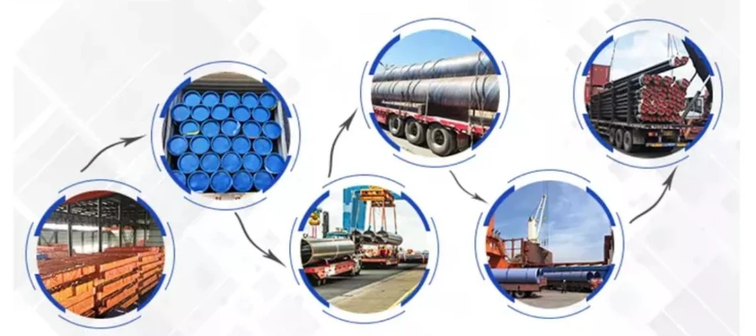 Spiral Welded Carbon Steel Pipe, Fluid Pipe API Schedule 40 9 Inch Black LSAW Pipe ERW Steel Pipe API 5L X-65 Psl2 Weld Tube SSAW LSAW ERW Carbon Steel Pipe