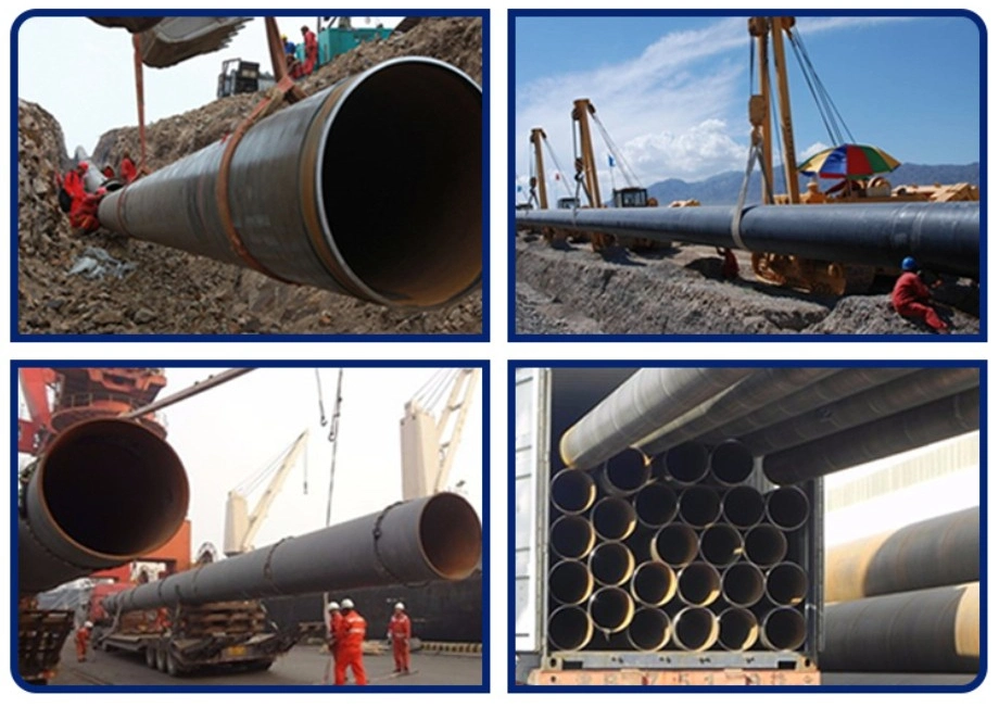 ASTM A252 API5l X 52 Large Stock at Best Price Welded Spiral Round Steel Pipe