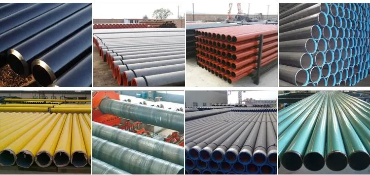 Spiral Welded Steel Line Pipe API5l X42 X60 X70 SSAW LSAW ERW Anti-Corrosion Coated Line Pipe Polyethylene Coated Steel Pipe 3PE Black Ms Carbon Pipe