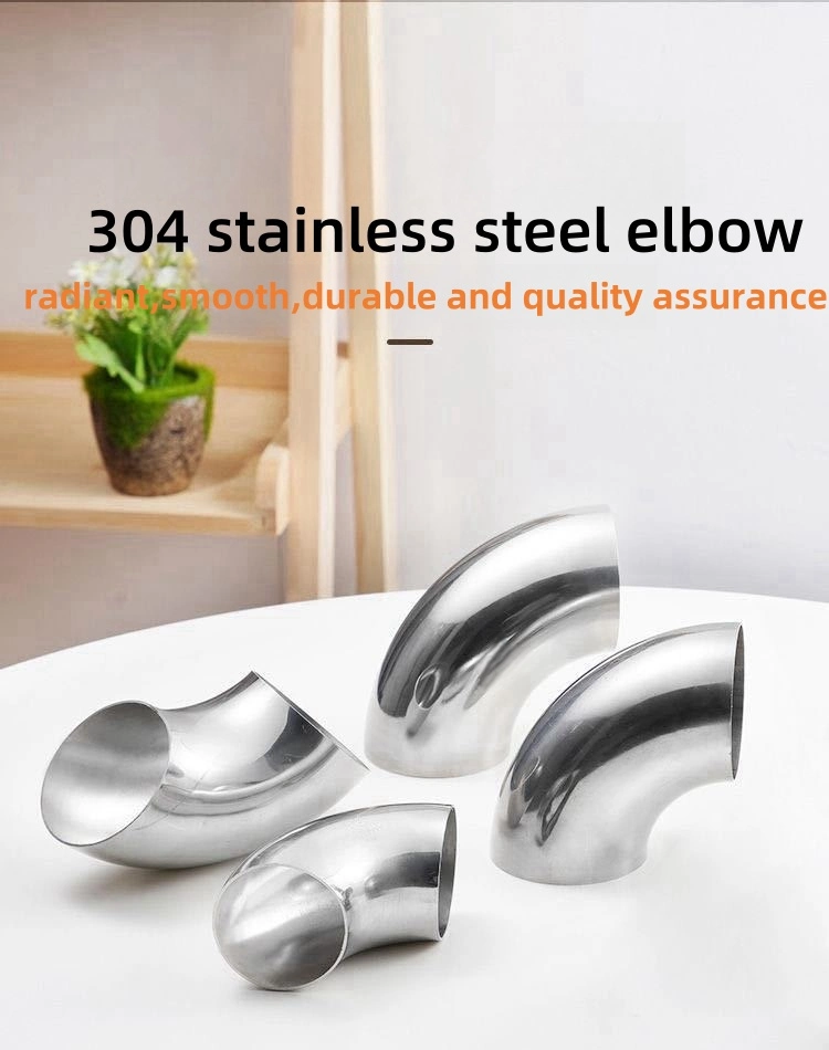 Stainless Steel Elbow 90 Degree 304 Welded Stair Exhaust 2 Inch Elbow