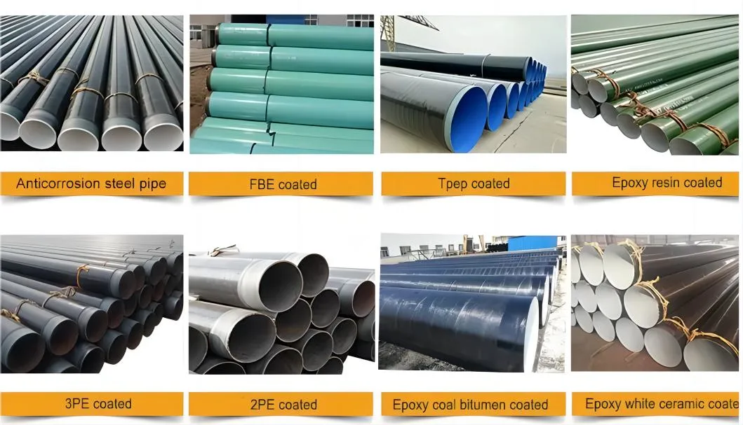 ASTM A53/106 Anti-Corrosion Welded Carbon Spiral Steel Pipe Spiral Welded Steel Pipes