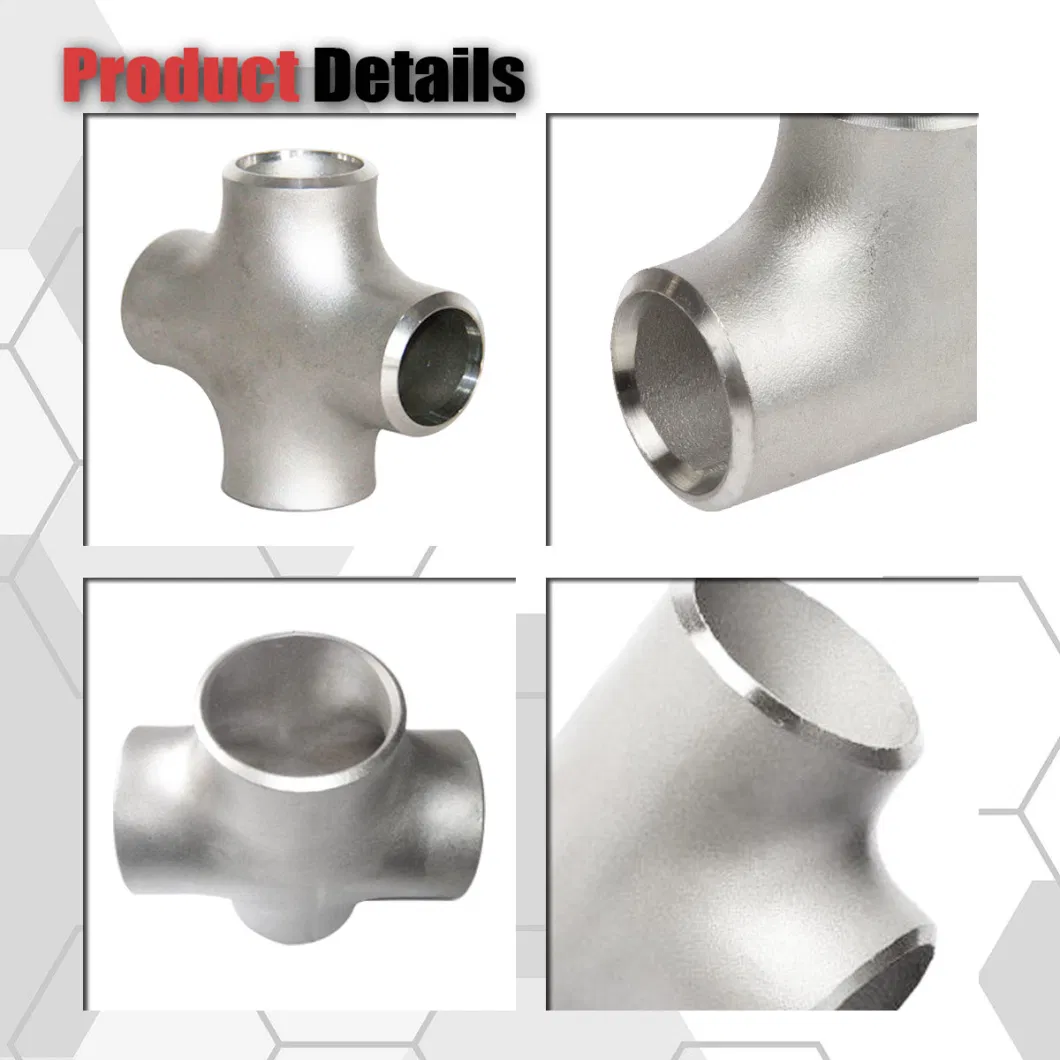 Stainless Steel Weld Cross Tee Long Weld Tee Seamless Pipe Fitting Tee