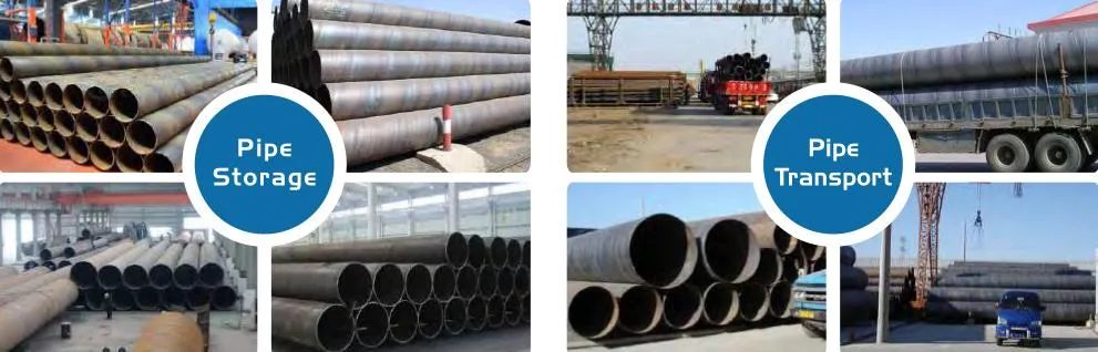 3lpp Coating API 5L X42 X60 X65 X70 X52 800mm Large Diameter SSAW Carbon Spiral Welded Steel Tube Pipes.