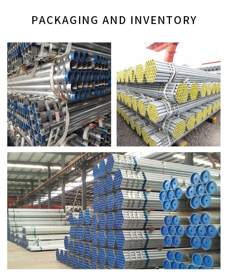 1.8mm 2.0mm Gp Tube with 6 Meter Length BS1387 Zinc Coating Galvanized Steel Pipe Round Tubular Iron Hollow Section