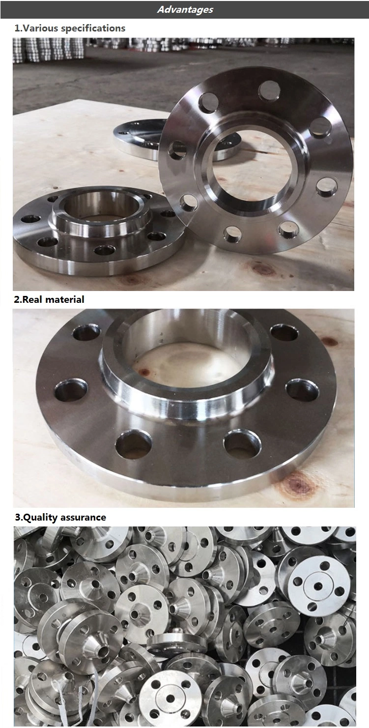 JIS ASME En1092 DIN SS304 316L Stainless Steel Weld Neck and Blind Flange with Construction Material