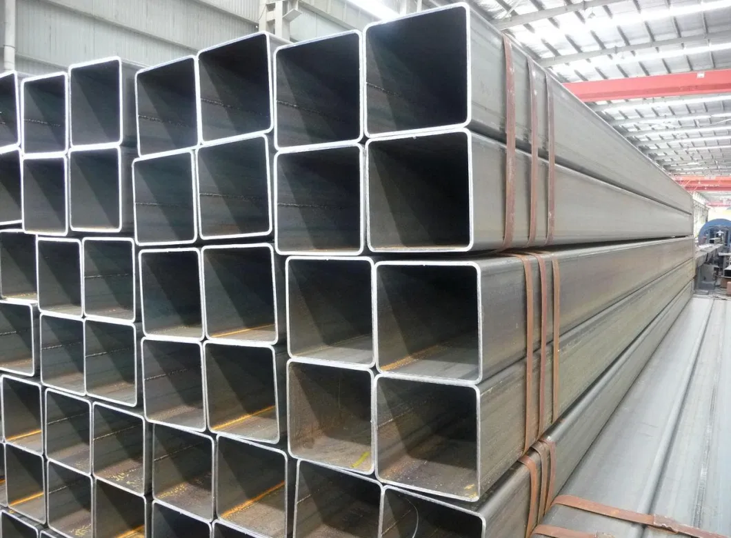 ERW Hollow Section Square Rectangle Round Pipe Hollow Iron Pipe Welded Black