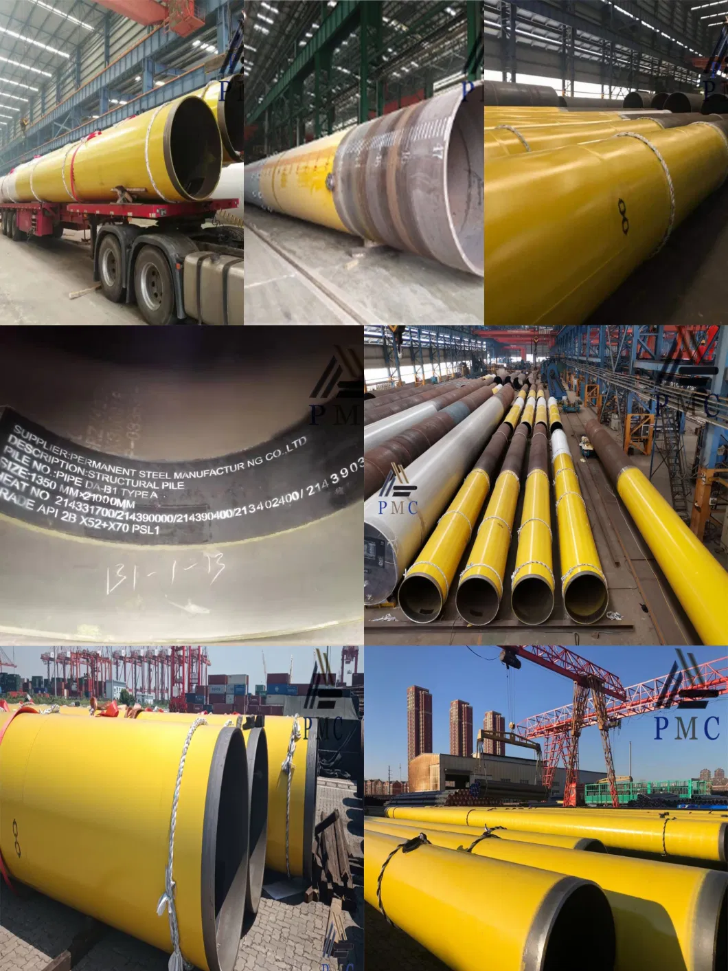 API 5L Gr. B 406.4mm~1620mm Big Diameter LSAW Welded Steel Pipe for Pile and Sea Piling Use