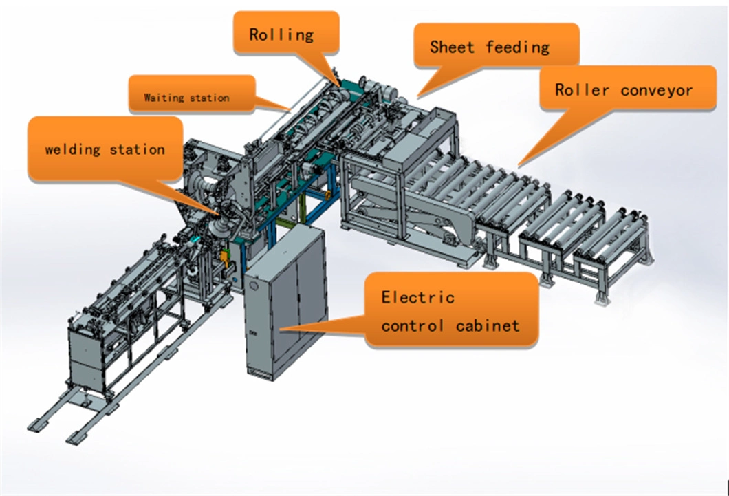 Steel Drum Steel Barrel Rolling Seam Welding Machine Drum Longitudinal Welding Machinery