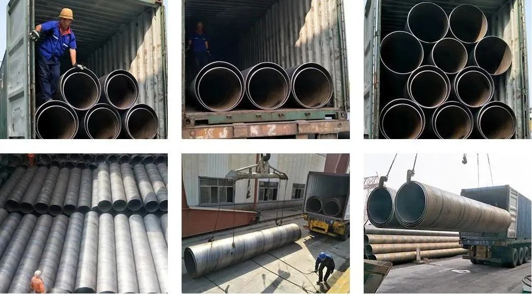 Adequate Stock for Fluid Pipe SSAW/LSAW Carbon Steel Pipe Low Pressure Fluid Welded Spiral Steel Pipe Ms Alloy Sawl Seam Helical Steel Tube for Water Well Pipe