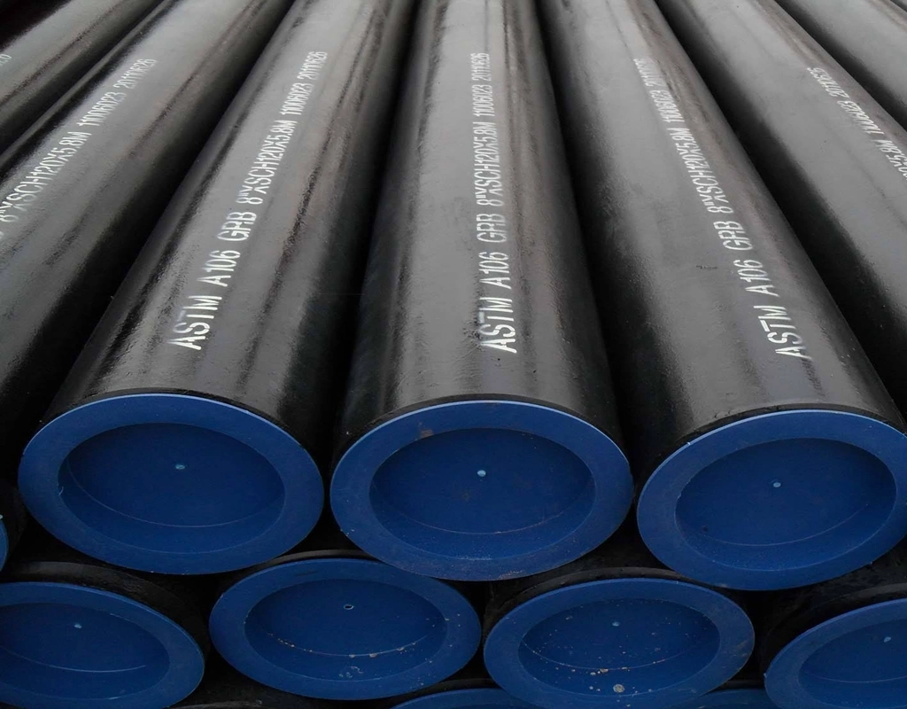 ASTM A106 / A53 API Round Black Seamless Carbon Steel Pipe and Tube