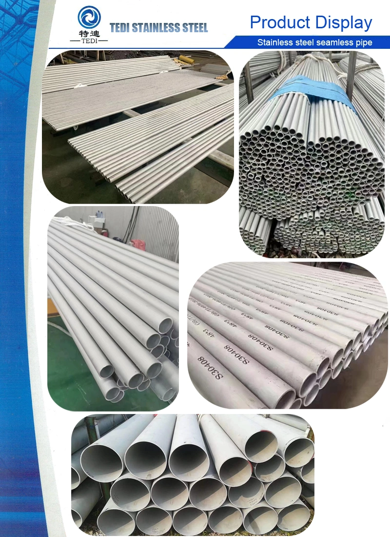 Sch TP304 Tp316 Seamless Steel Pipe Stainless Steel Seamless Tube