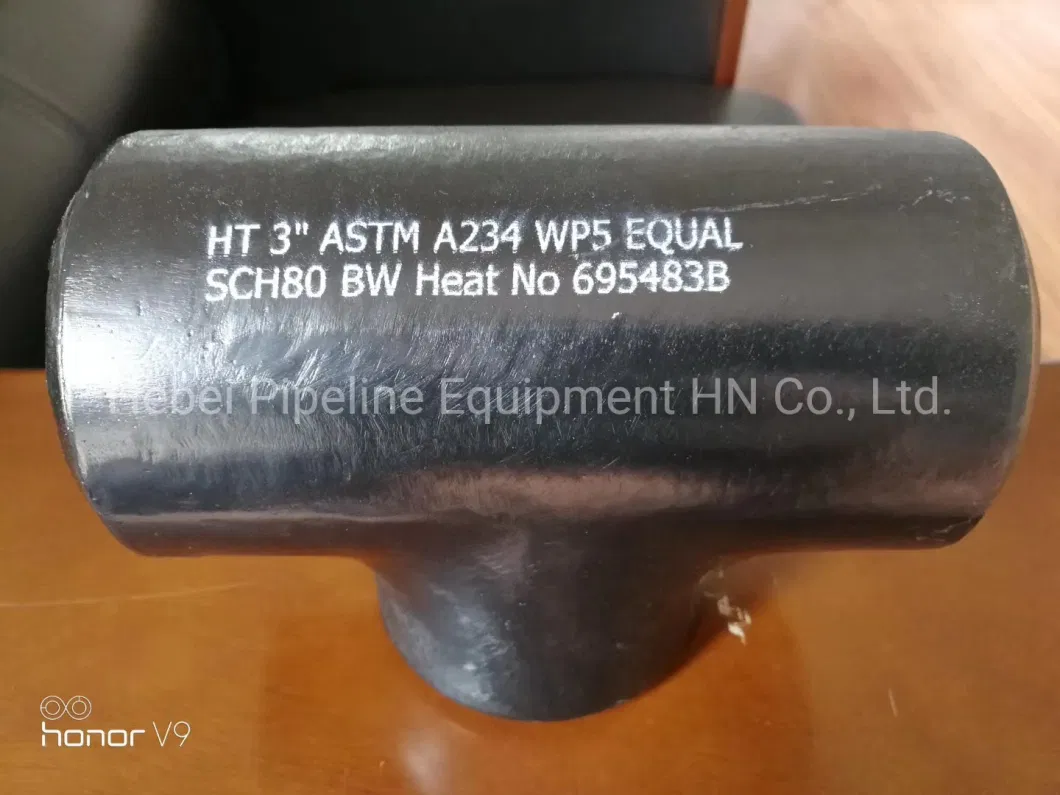 Butt Welding Pipe Fittings Reducing Equal Tees in China A860 Whpy 42/52/60/70/80