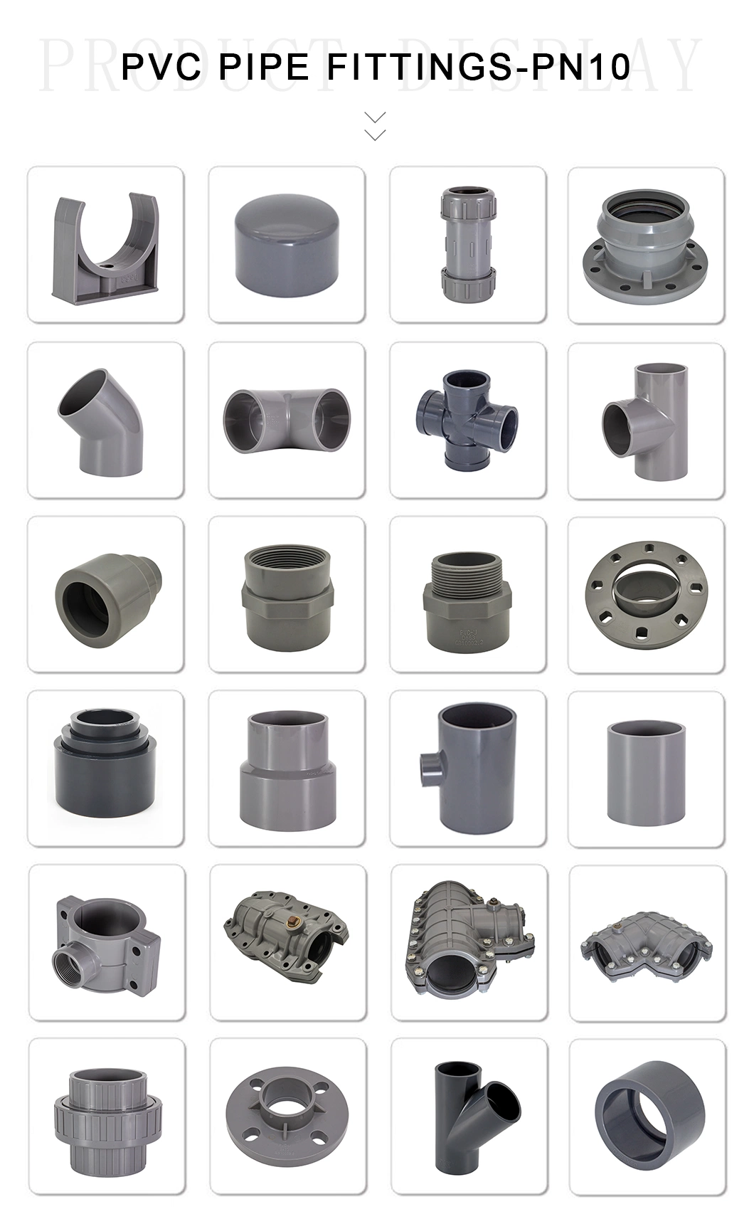 Chinese Suppliers High Quality PVC Pipe Fittings-Pn10 Standard Plastic Pipe Fitting Reducer for Industrial Use