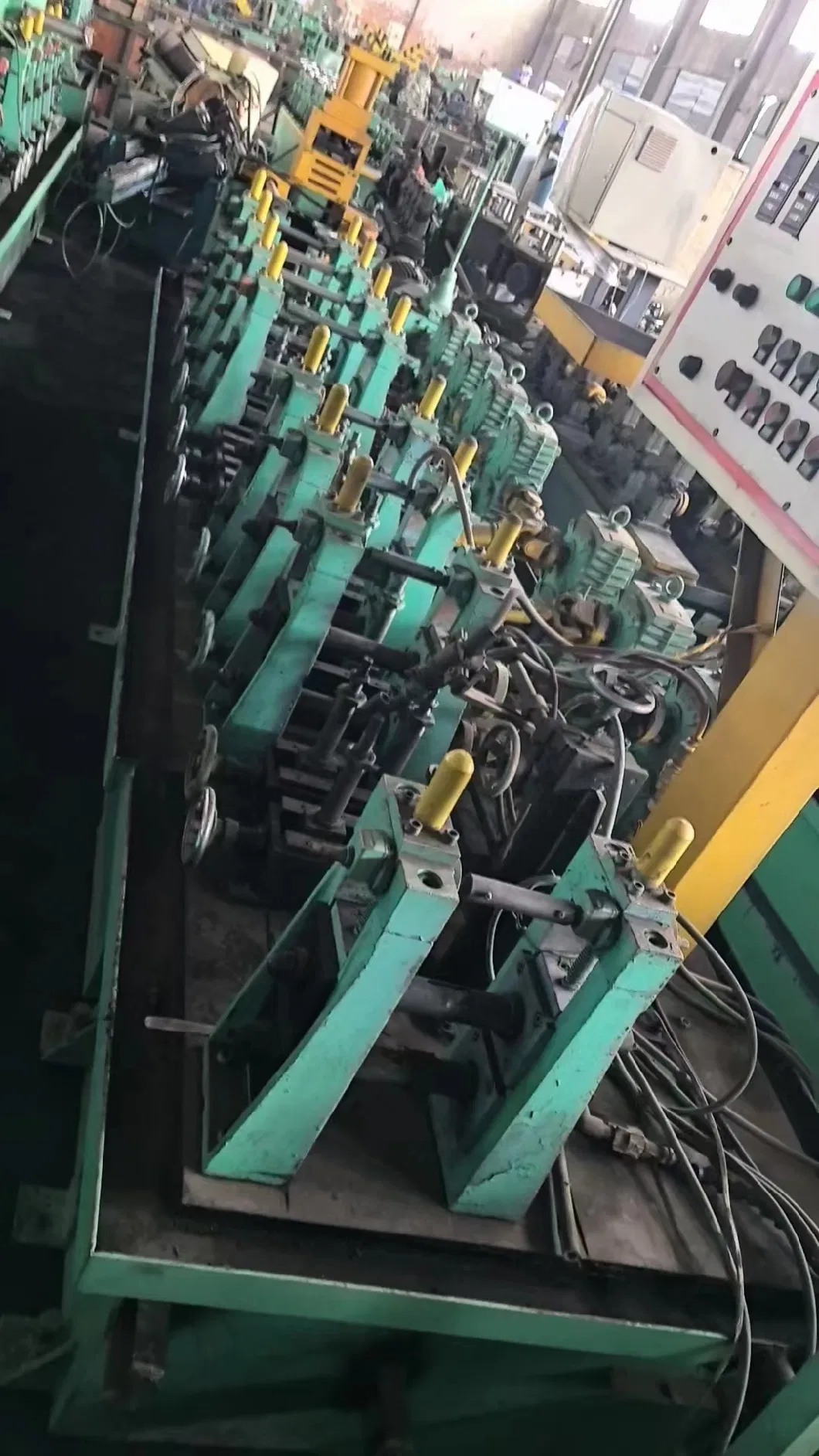 Automatic Carbon Steel Galvanized High Frequency Longitudinal Seam Tube Mill Line 40 Tube Mill