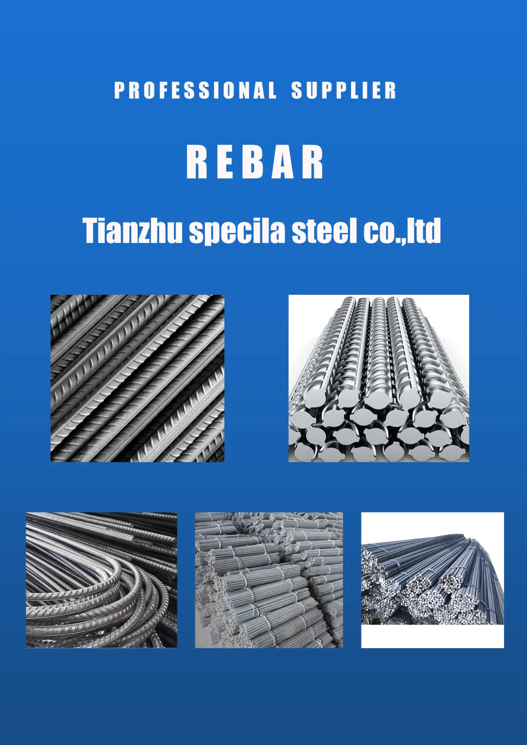 ASTM A615 Grade 60 Ss400 S355 HRB335 Hot Rolled Steel Rebar Iron Deformed Steel Bar Rod for Building Construction