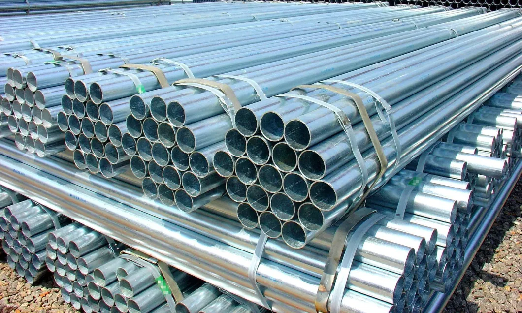 Gi Welded Tube BS 1387 ASTM A53 A500 Sch40 60 80 Ms Mild Welding Steel Tube Black ERW Hot DIP Zinc Coating Q235 Round Carbon Iron Pre Galvanized Steel Pipe