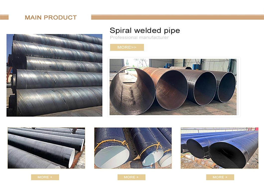Manufacturer A36 A53 A106 LSAW SSAW Sawl ERW Large Diameter Sch 40 Steel Carbon Steel Spiral Welded Tube Pipe for Bridge Piling