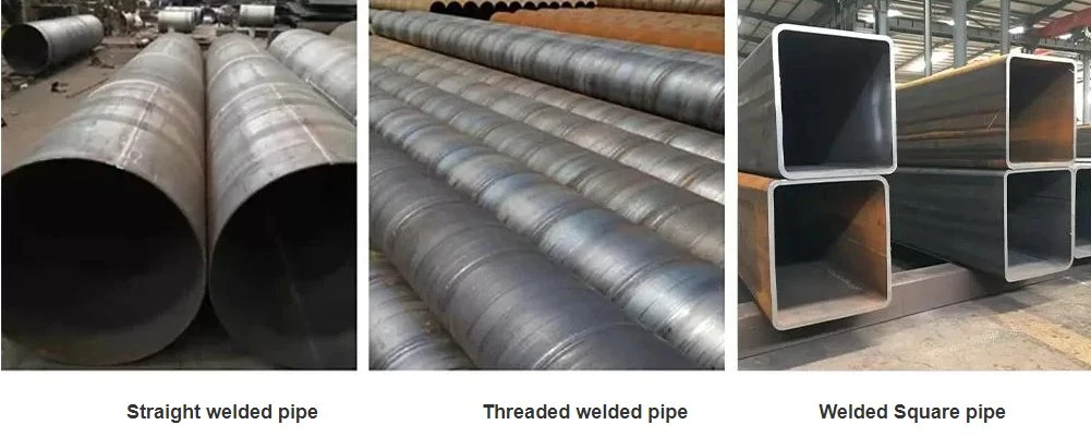 ASTM A252 Q235 Ss400 S235jr ERW Round Carbon Steel ERW Spiral Welded Pipe Carbon Welded Seamless Spiral Steel Pipe for Oil