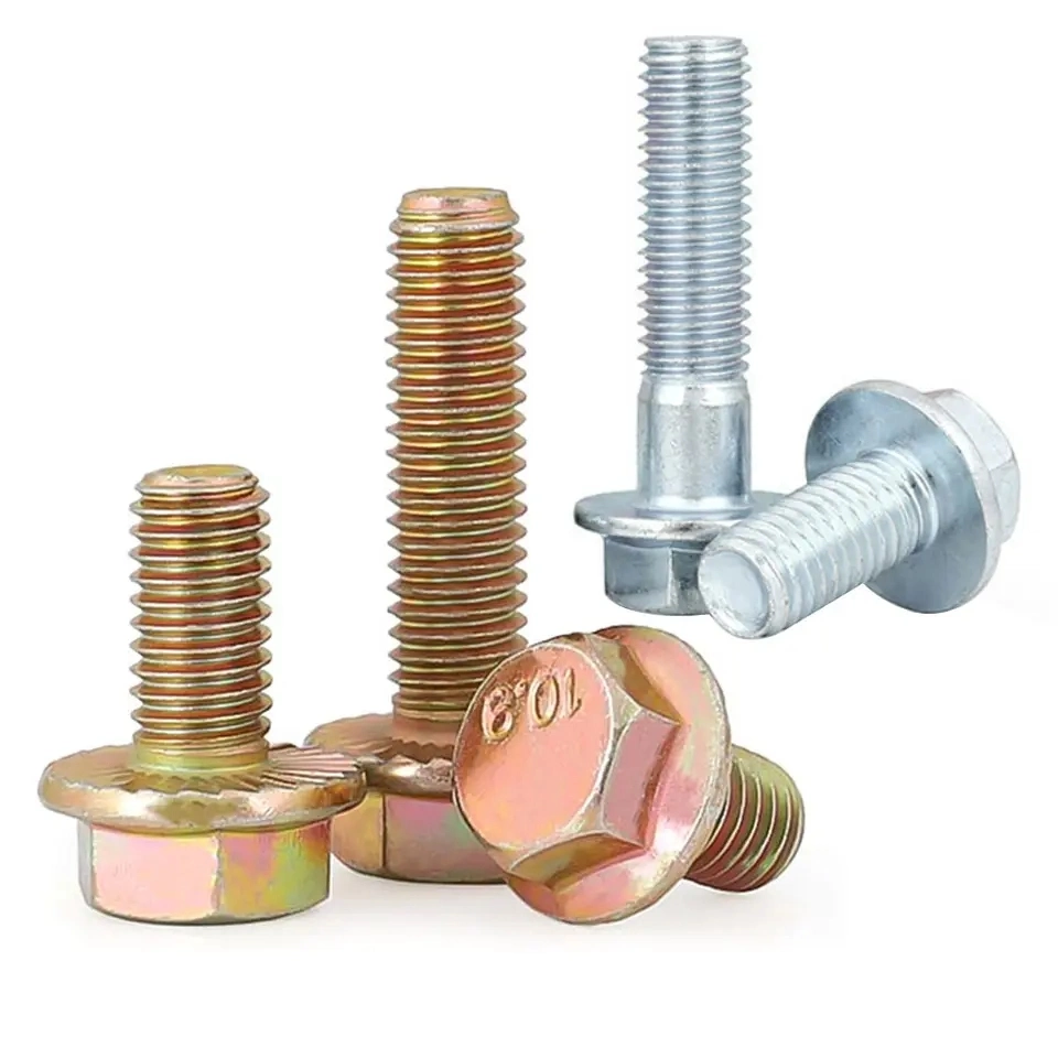 Outer Groove Hexagonal Phillips Tornillo Fasteners with Flange and Washer